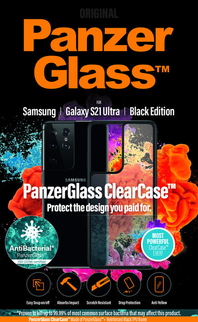 Puzdro ClearCase AB pre Samsung Galaxy S21 Ultra, čierna