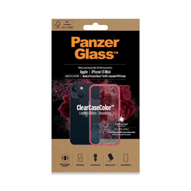 Puzdro ClearCaseColor AB pre iPhone 13 mini, strawberry