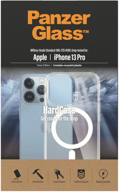 Puzdro HardCase AB s MagSafe pre iPhone 13 Pro, transparentná