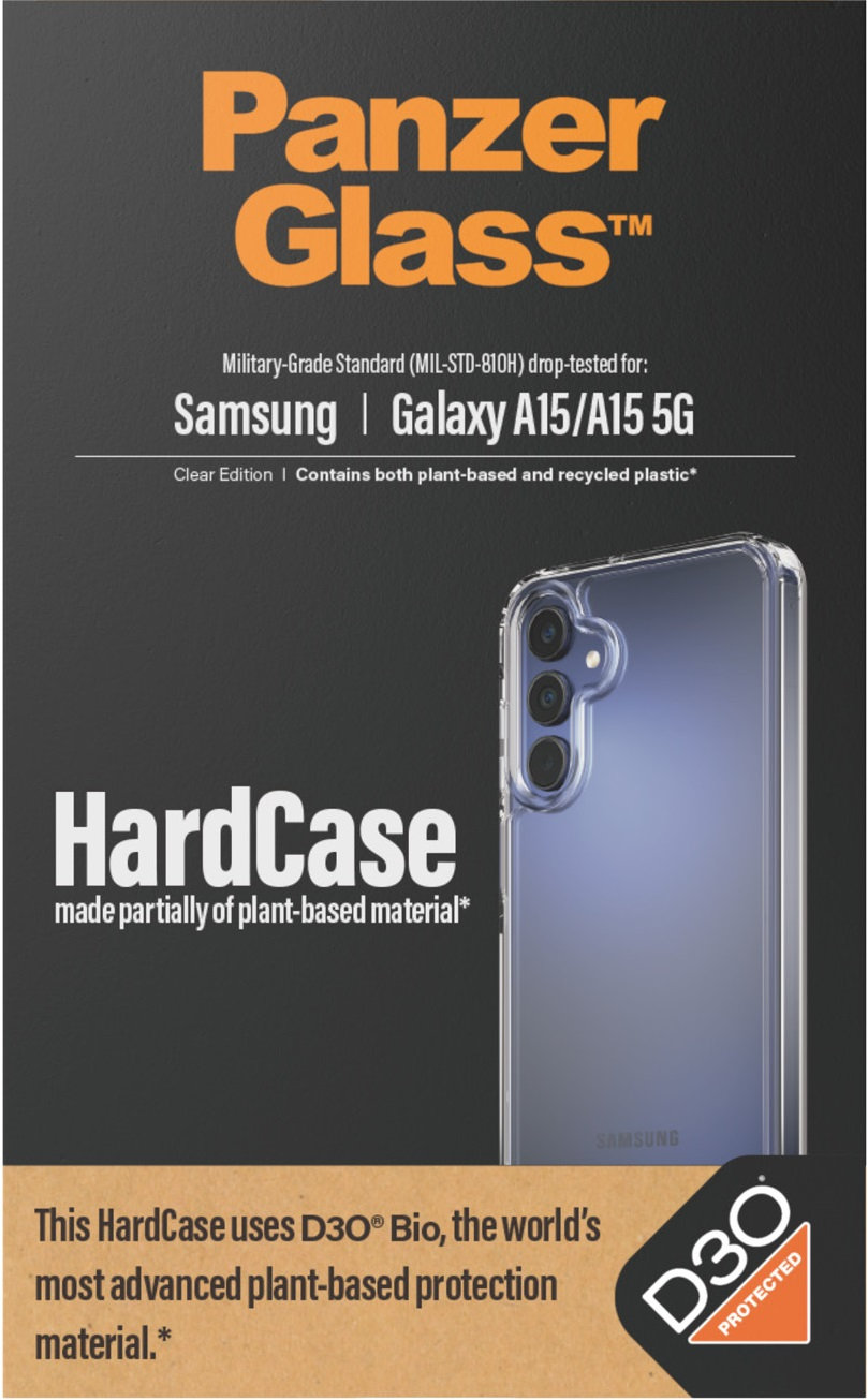 Puzdro HardCase D3O pre Samsung Galaxy A15/A15 5G, transparentná