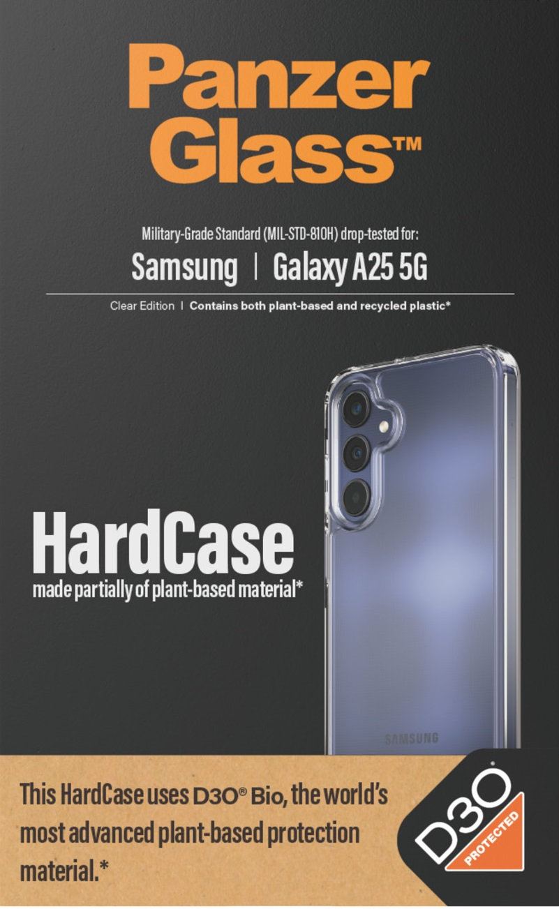 Puzdro HardCase D3O pre Samsung Galaxy A25 5G, transparentná