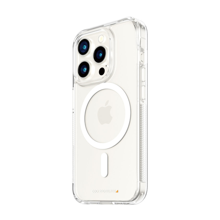 Puzdro HardCase D3O s MagSafe pre iPhone 15 Pro, transparentná