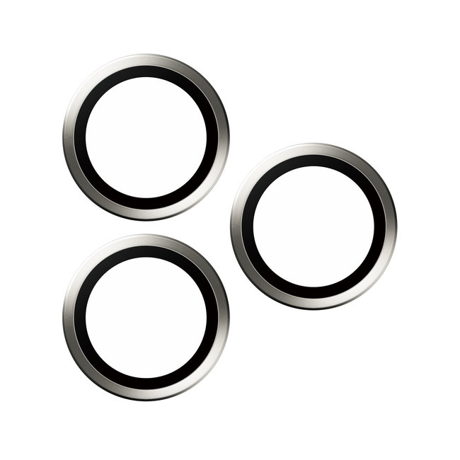 Ochranný kryt objektívu Hoops pre iPhone 15 Pro/15 Pro Max, white metal