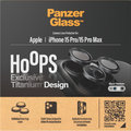 Ochranný kryt objektívu Hoops pre iPhone 15 Pro/15 Pro Max, black titanium