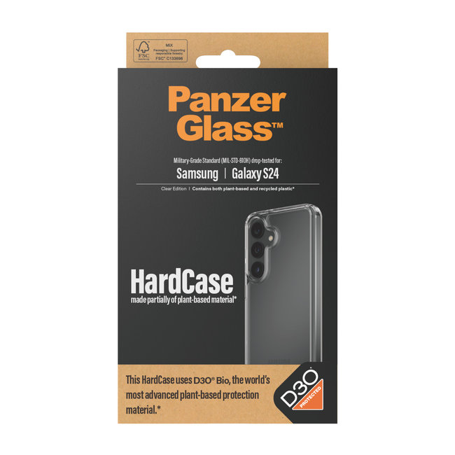 Puzdro HardCase D3O pre Samsung Galaxy S24, transparentná