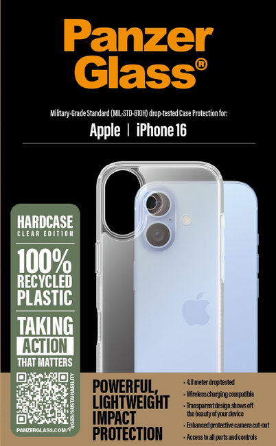 Puzdro HardCase pre iPhone 16, transparentná