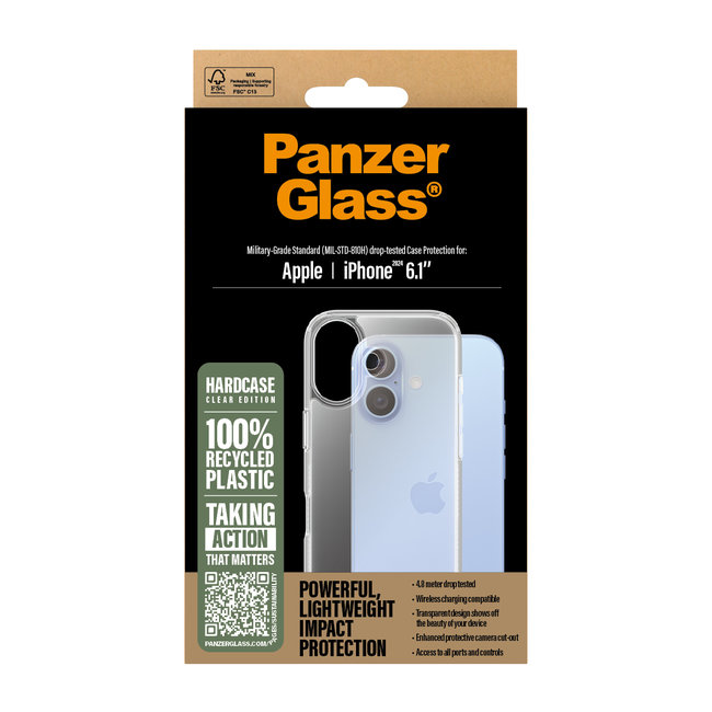 Puzdro HardCase pre iPhone 16, transparentná