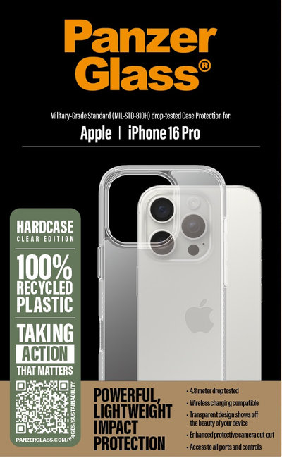 Puzdro HardCase pre iPhone 16 Pro, transparentná