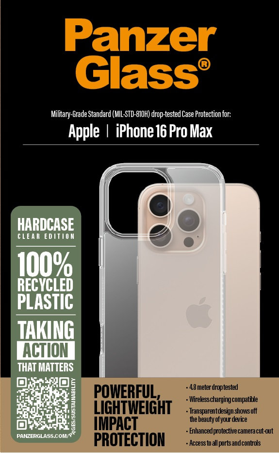 Puzdro HardCase pre iPhone 16 Pro Max, transparentná