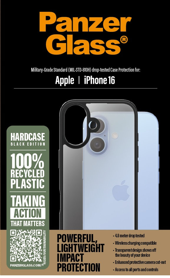 Puzdro HardCase pre iPhone 16 čierna