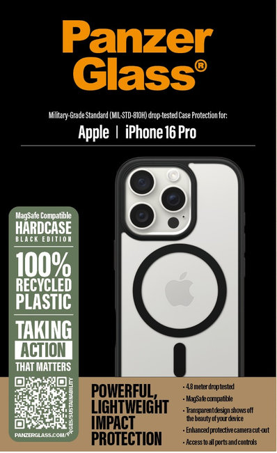 Puzdro HardCase s MagSafe pre iPhone 16 Pro, čierna