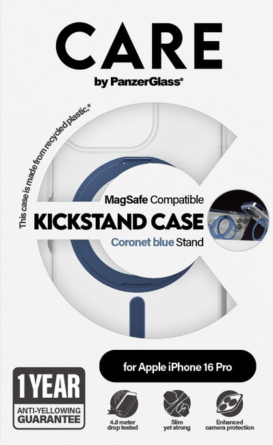 CARE - Puzdro Kickstand s MagSafe pre iPhone 16 Pro, modrá