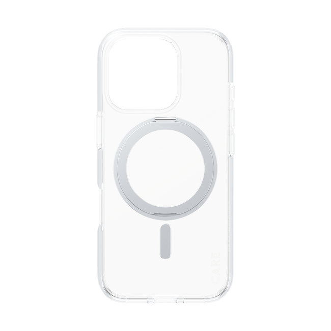 CARE - Puzdro Kickstand s MagSafe pre iPhone 16 Pro, strieborná