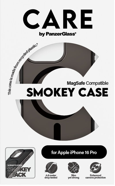 CARE - Puzdro Smokey s MagSafe pre iPhone 16 Pro, čierna