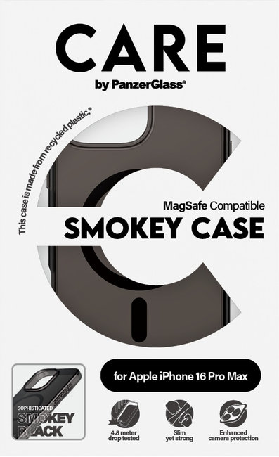 CARE - Puzdro Smokey s MagSafe pre iPhone 16 Pro Max, čierna