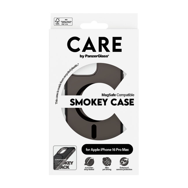 CARE - Puzdro Smokey s MagSafe pre iPhone 16 Pro Max, čierna
