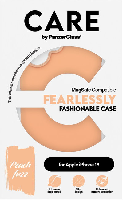 CARE - Puzdro Fearlessly s MagSafe pre iPhone 16, peachy