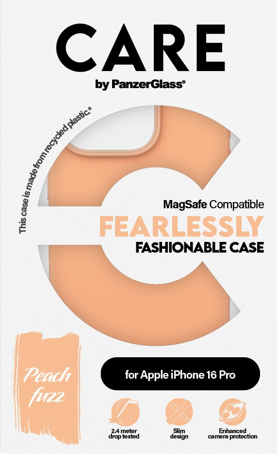 CARE - Puzdro Fearlessly s MagSafe pre iPhone 16 Pro, peachy