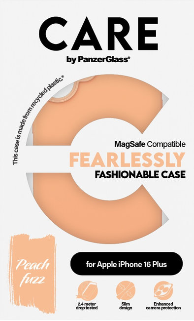 CARE - Puzdro Fearlessly s MagSafe pre iPhone 16 Plus, peachy