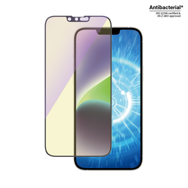 Tvrdené sklo UWF Anti-Bluelight AB s aplikátorom pre iPhone 14 Plus/13 Pro Max, čierna