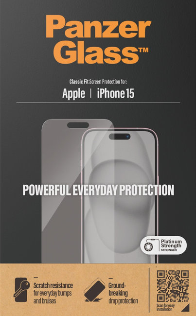 Tvrdené sklo pre iPhone 15, číra