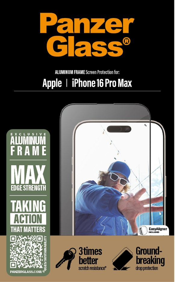 Tvrdené sklo UWF s aplikátorom pre iPhone 16 Pro Max, aluminium
