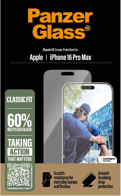 Tvrdené sklo s aplikátorom pre iPhone 16 Pro Max, číra