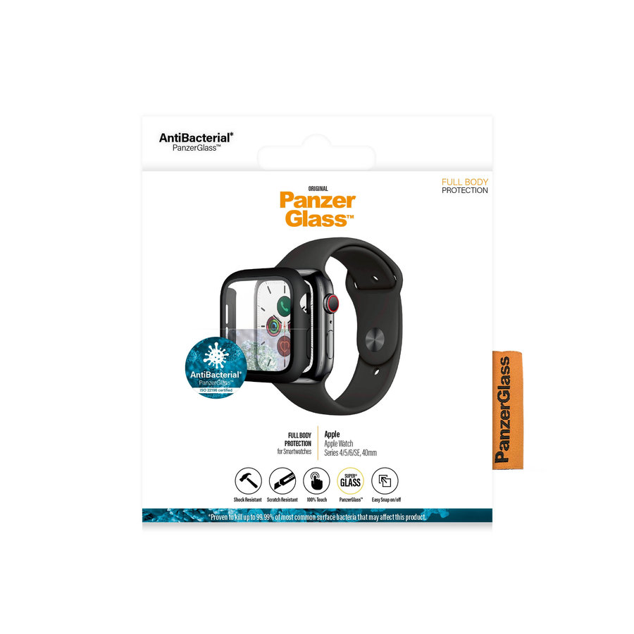 Tvrdené sklo Full Body AB pre Apple Watch SE/6/5/4 40 mm, čierna