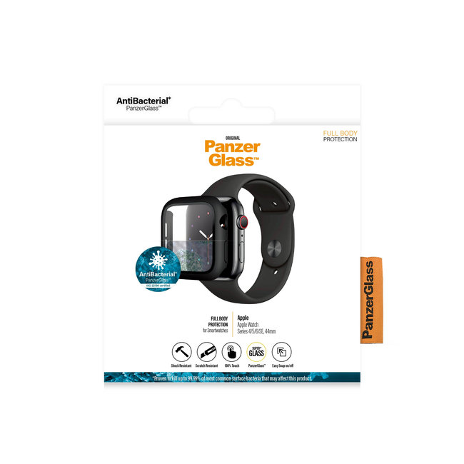 Tvrdené sklo Full Body AB pre Apple Watch SE/6/5/4 44 mm, čierna