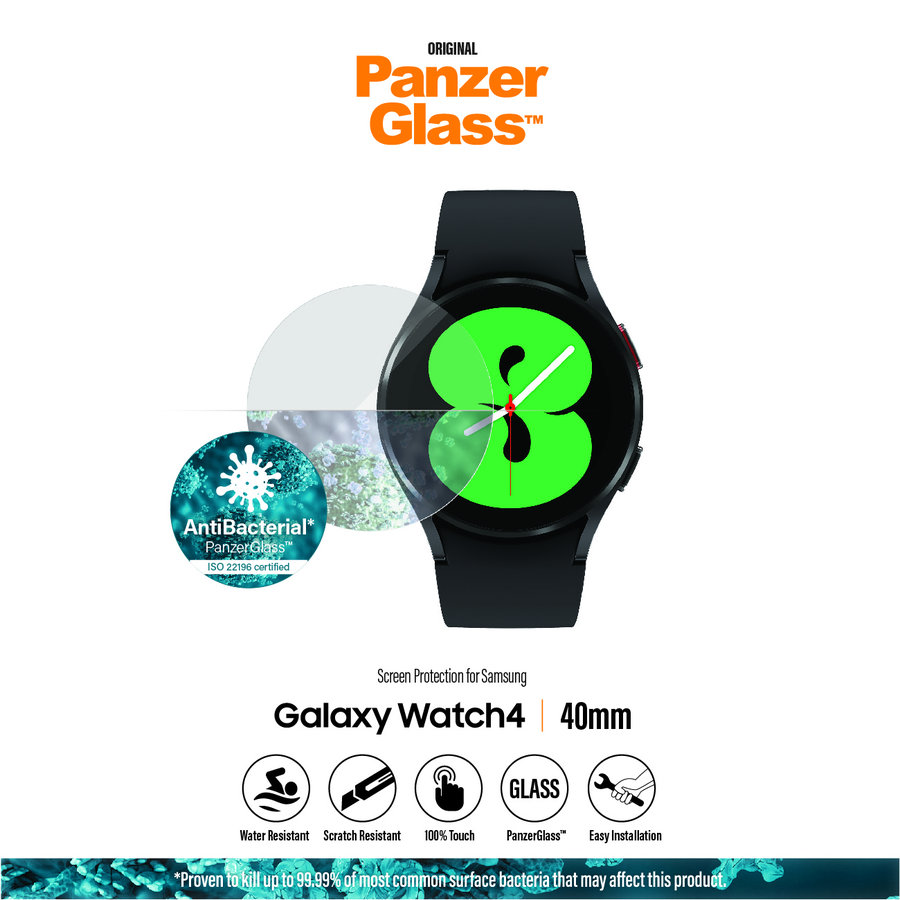 Tvrdené sklo Flat Glass AB pre Samsung Galaxy Watch 4 40 mm, číra
