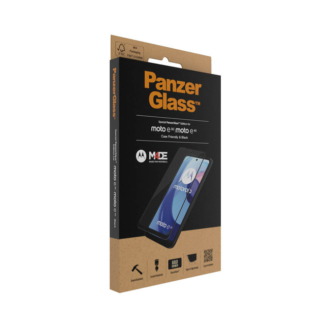 Tvrdené sklo Case Friendly pre Motorola Moto E40, čierna