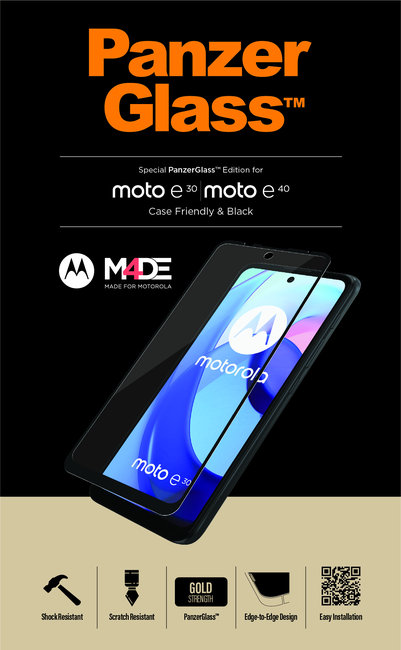 Tvrdené sklo Case Friendly pre Motorola Moto E40, čierna