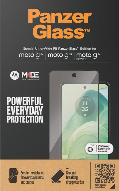 Tvrdené sklo UWF pre Motorola Moto G04/E14/G24 Power,čierna