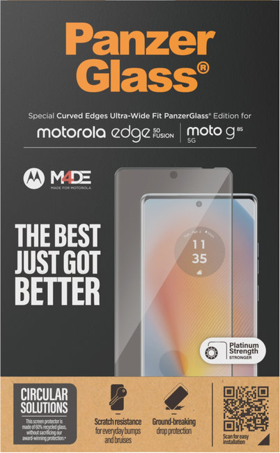 Tvrdené sklo UWF pre Motorola Moto G85 5G/Edge 50 Fusion, čierna