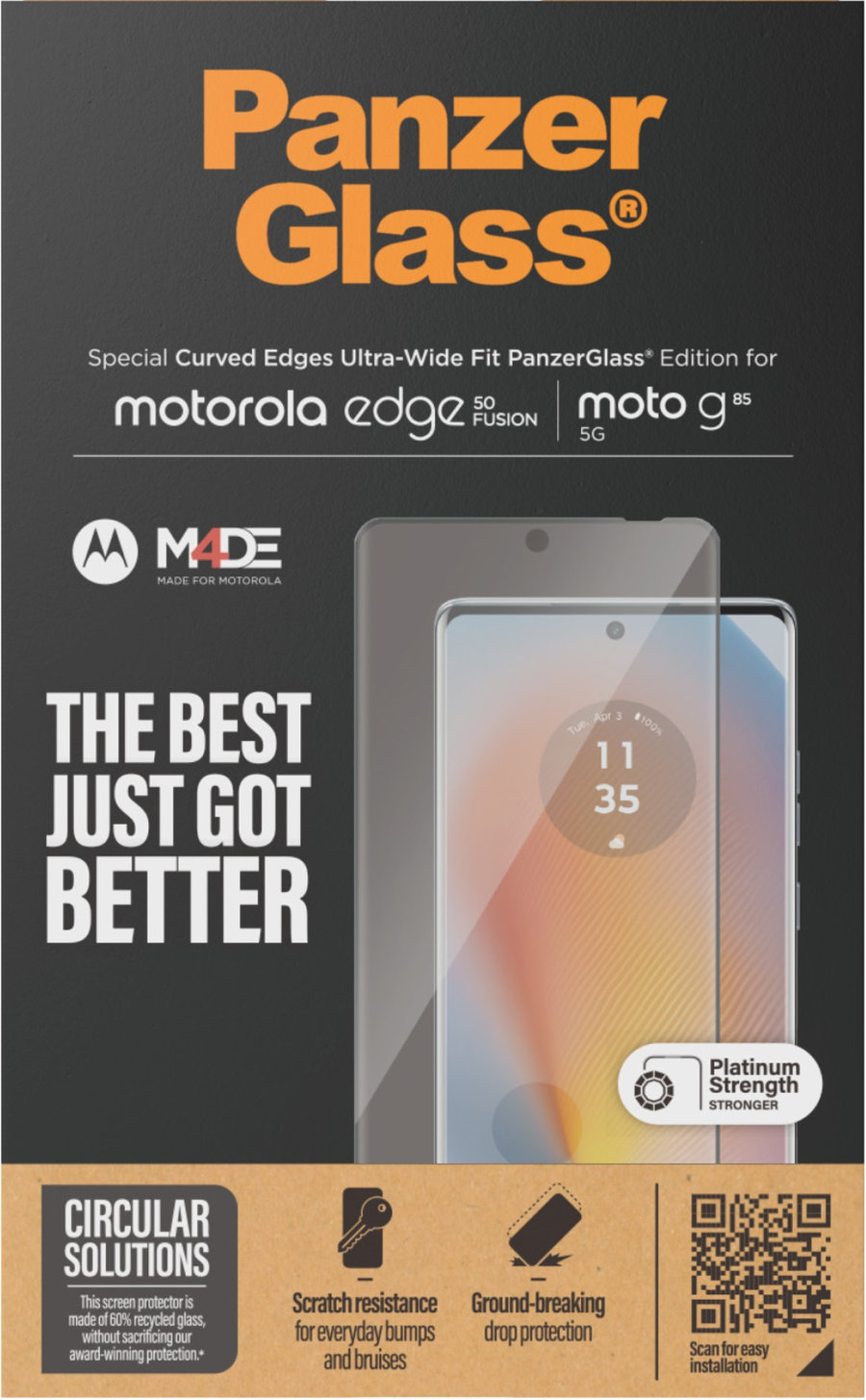 Tvrdené sklo UWF pre Motorola Moto G85 5G/Edge 50 Fusion, čierna