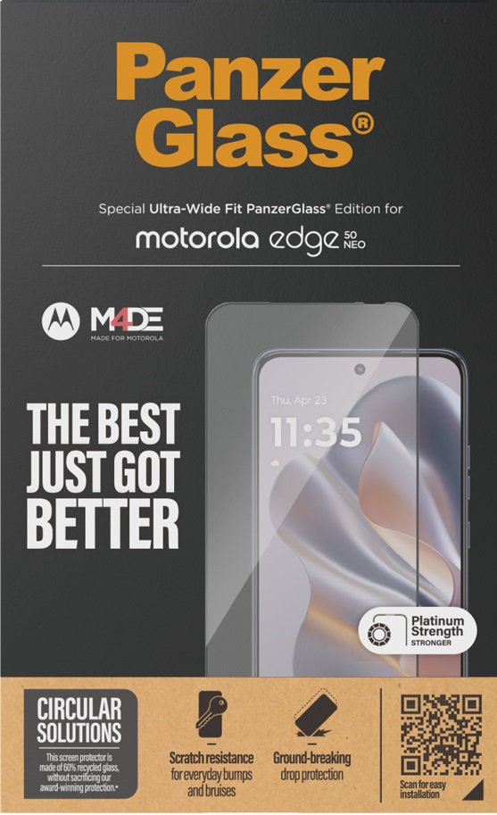 Tvrdené sklo UWF pre Motorola Edge 50 Neo, čierna