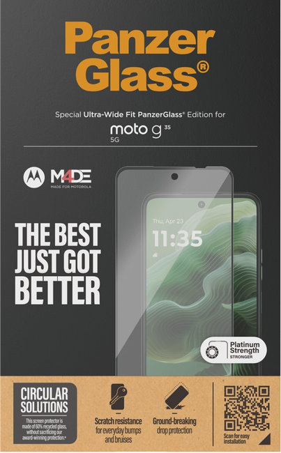Tvrdené sklo UWF pre Motorola Moto G35 5G, čierna