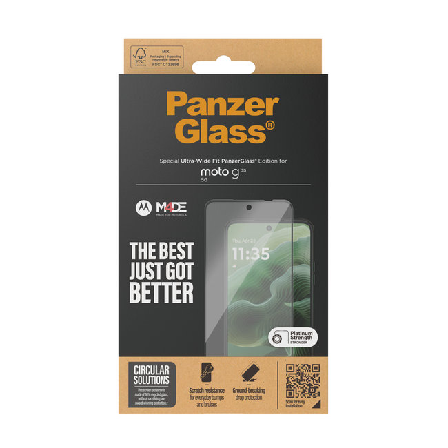 Tvrdené sklo UWF pre Motorola Moto G35 5G, čierna