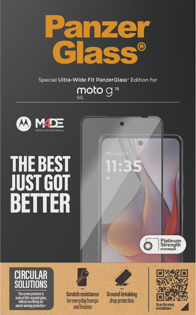 Tvrdené sklo UWF pre Motorola Moto G75 5G, čierna