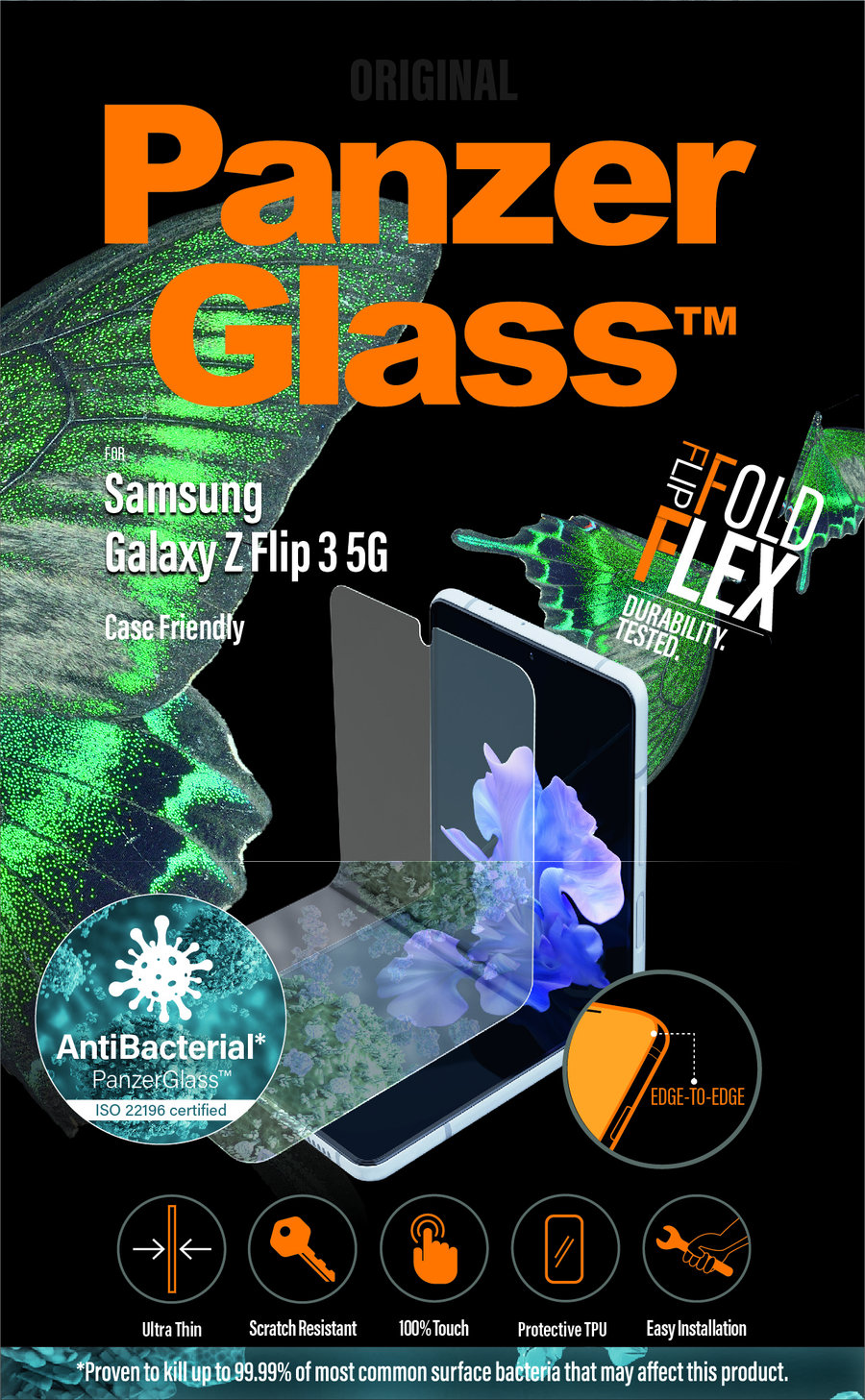 Ochranná fólia Case Friendly AB pre Samsung Galaxy Z Flip3 5G, číra