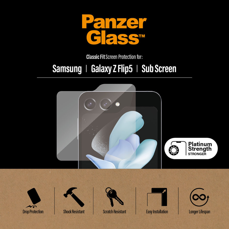 Tvrdené sklo AB pre Samsung Galaxy Z Flip5 5G, číra