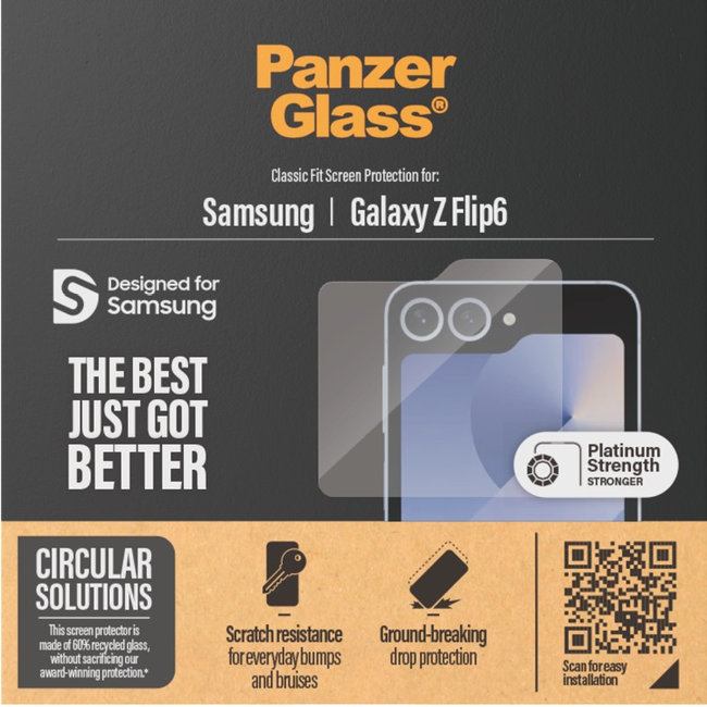 Tvrdené sklo Classic Fit pre Samsung Galaxy Z Flip6, číra