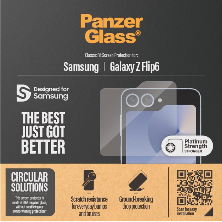 Tvrdené sklo Classic Fit pre Samsung Galaxy Z Flip6, číra