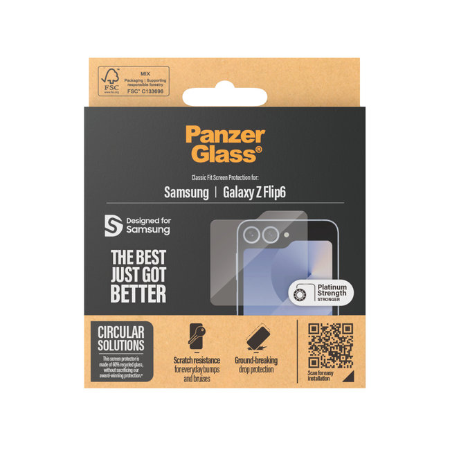 Tvrdené sklo Classic Fit pre Samsung Galaxy Z Flip6, číra