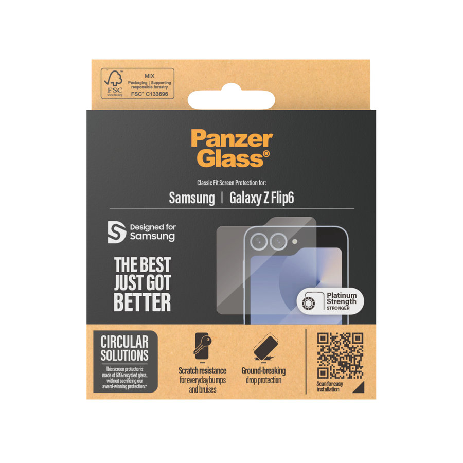 Tvrdené sklo Classic Fit pre Samsung Galaxy Z Flip6, číra