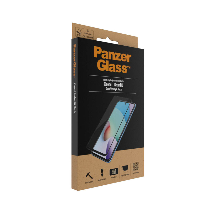 Tvrdené sklo Case Friendly pre Xiaomi Redmi 10, čierna