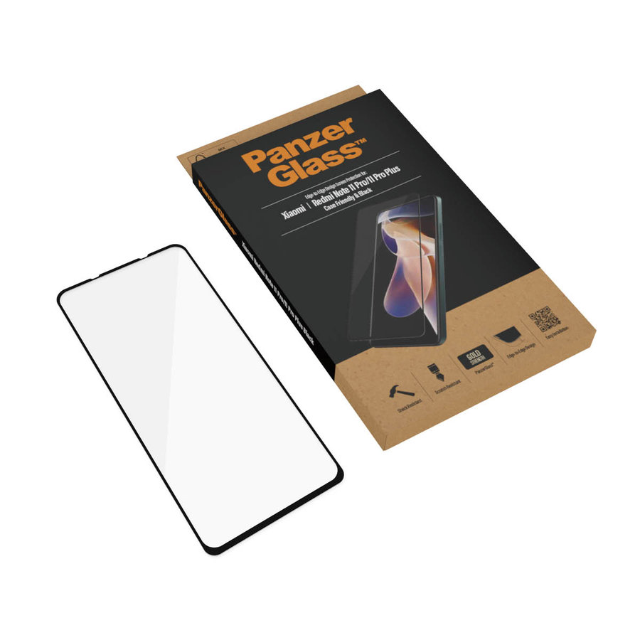 Tvrdené sklo Case Friendly pre Xiaomi Redmi Note 11 Pro/11 Pro Plus, čierna