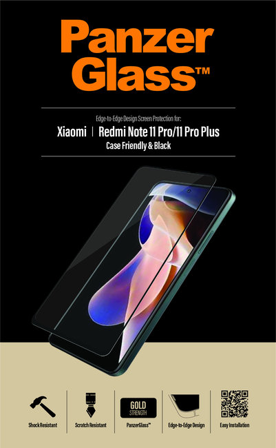 Tvrdené sklo Case Friendly pre Xiaomi Redmi Note 11 Pro/11 Pro Plus, čierna