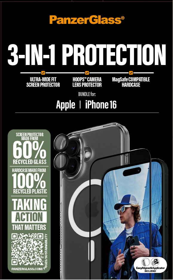 Bundle Hoops + Tvrdené sklo UWF + Hard Case pre iPhone 16