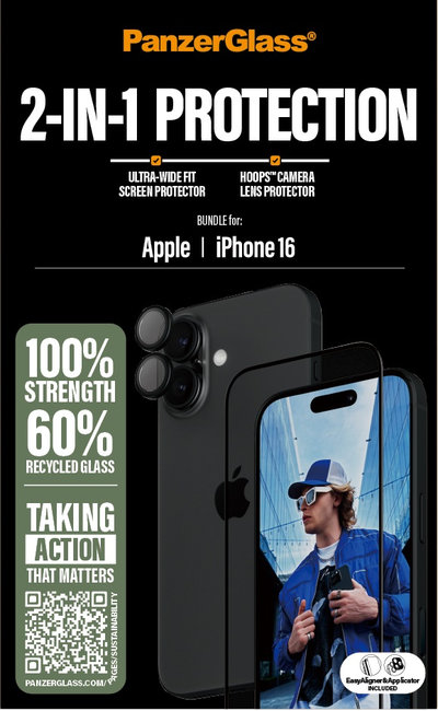 Bundle Hoops + Tvrdené sklo UWF pre iPhone 16